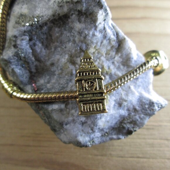 Big Ben Gold Plated Sterling Silver European Charm - Picture 2 of 7